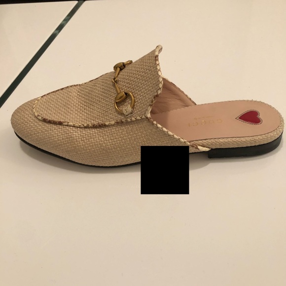 Authentic Gucci Women Princetown Raffia Slippers - Picture 8 of 8